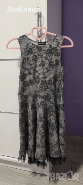 Сива Рокля На Цветя, снимка 1