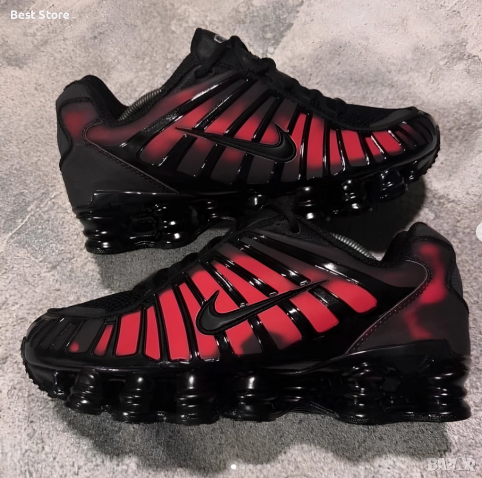 Nike Shox TL Black & Red Thermoreactive Мъжки Маратонки 40-45 Номер , снимка 1