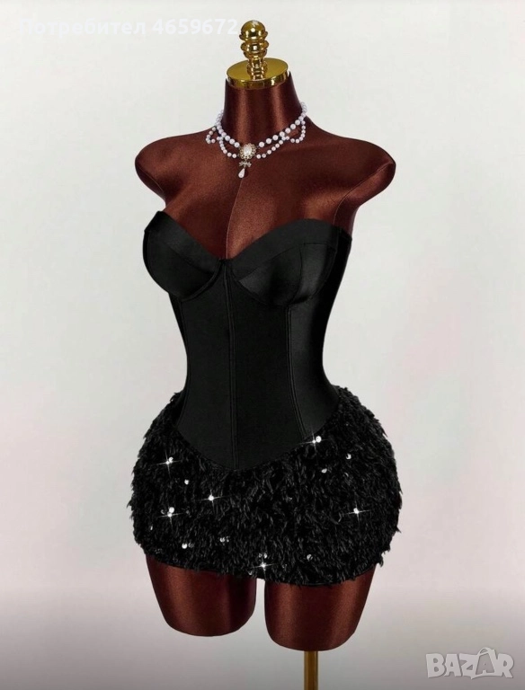 Черна празнична рокля, снимка 1