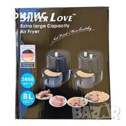 Домакински фритюрник 8 литра "airfryer" с голям капацитет Silver love, снимка 1