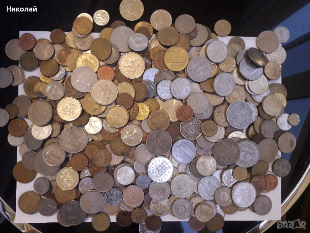 лот от 500 броя чужбински монети. НЯМА ЕВРОЦЕНТОВЕ!, снимка 1