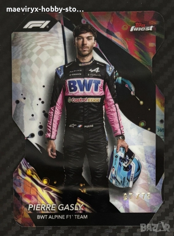 Topps Finest Formula 1 (2024) - #110 Pierre Gasly /75 Die-Cut, снимка 1