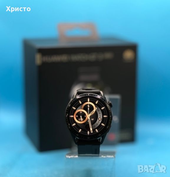 ГАРАНЦИОНЕН!!! Смарт часовник Huawei Watch GT3, 46 mm, Fluoroelastomer Strap, Black, снимка 1