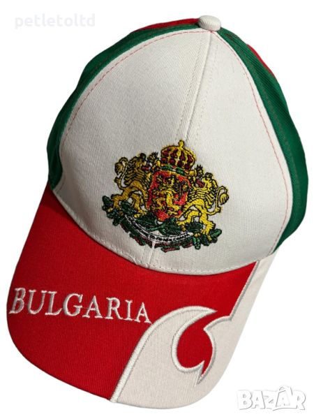 Шапка с козирка с ГЕРБ на Р.България в цветовете на българското знаме, снимка 1