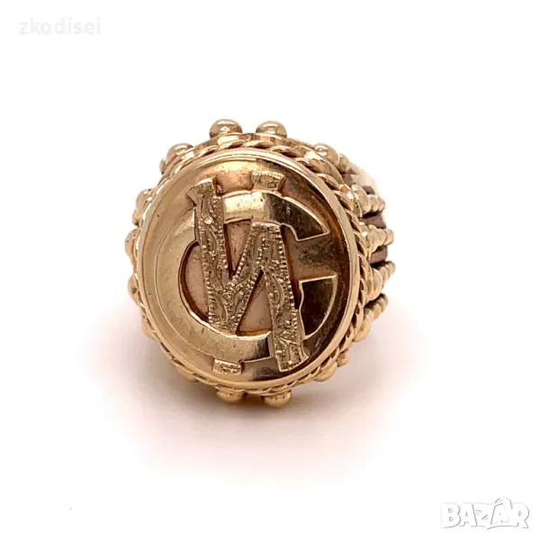 Златен мъжки пръстен 30,83гр. размер:60 14кр. проба:585 модел:30389-2, снимка 1