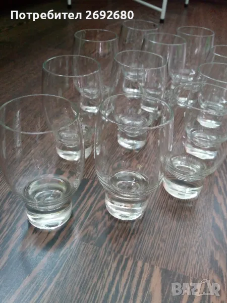Комплект чаши за ракия 11бр./ретро/оловен кристал/ново , снимка 1