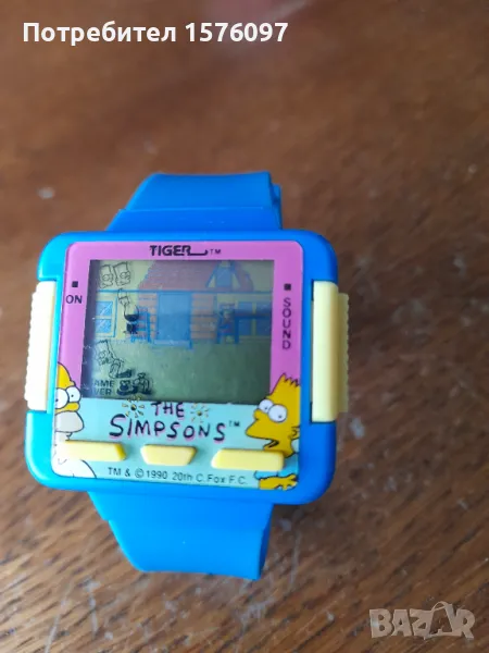 '90 Tiger The Simpsons LCD Game Watch часовник с игра, снимка 1