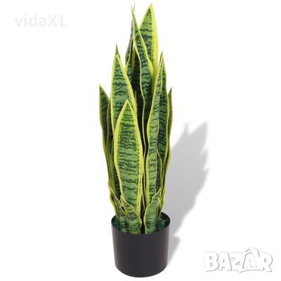 vidaXL Изкуствено растение сансевиера със саксия, 65 см, зелено（SKU:244428, снимка 1