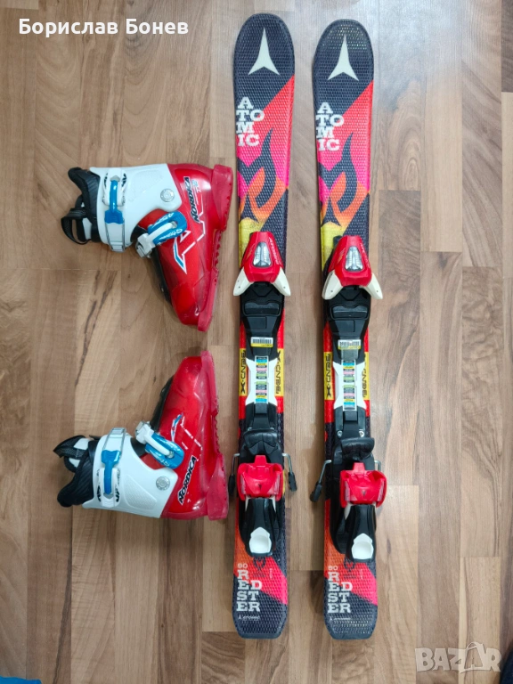 Детски ски комплект-карвинг ски Atomic Redster Marcel Hircher+ски обувки Nordica, снимка 1