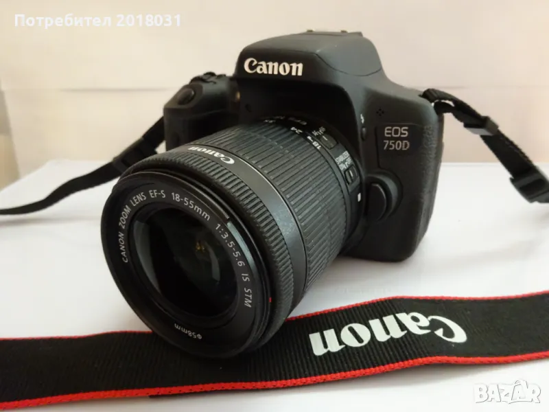 Нов Canon 750D (24 МР, Wi-Fi)+18-55mm (само 330 кадъра)– made in Japan, снимка 1