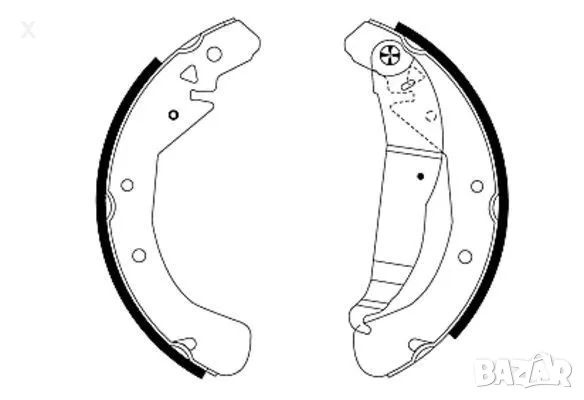 SIMER S574 ЗАДНИ челюсти OPEL Vectra B / Astra G / Astra F / Zafira A / 1991 - 2010 / OE 1605062 , снимка 1