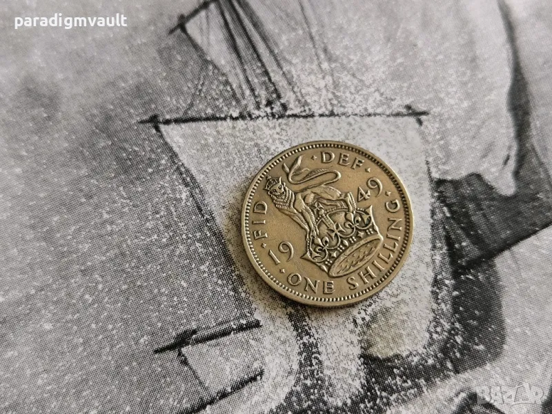 Монета - Великобритания - 1 шилинг | 1949г., снимка 1