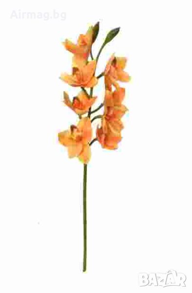 Изкуствено цвете стрък орхидея 68см KD06205, снимка 1