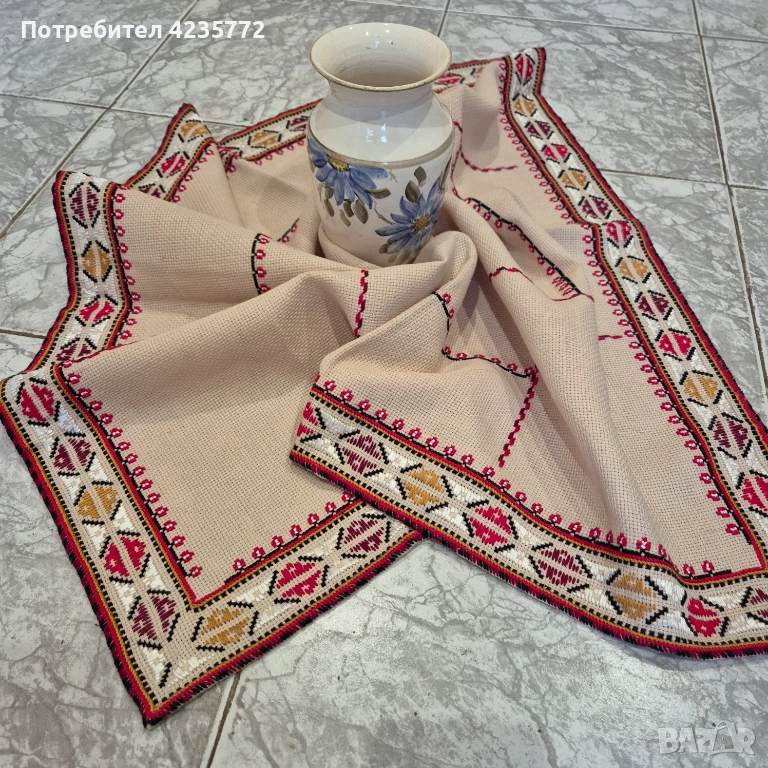 Ръчно изработен карета и тишлайфери плетени на една. Подходящи за декорация на домашния интериор , снимка 1