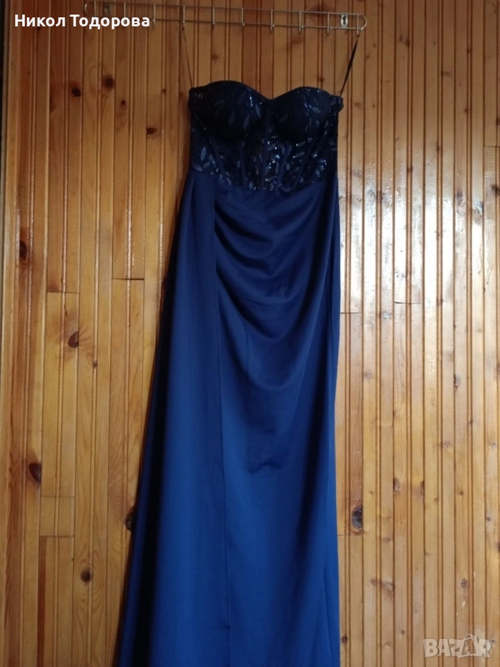 Прекрасна синя бална рокля, снимка 1