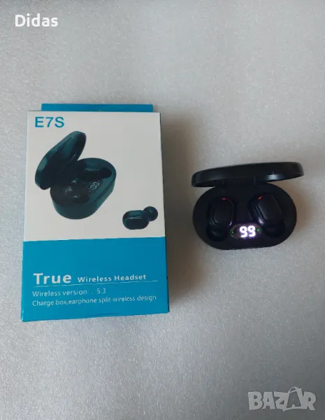 НОВИ! Безжични слушалки E7S True Wireless Headset  - Bluetooth 5.3, снимка 1