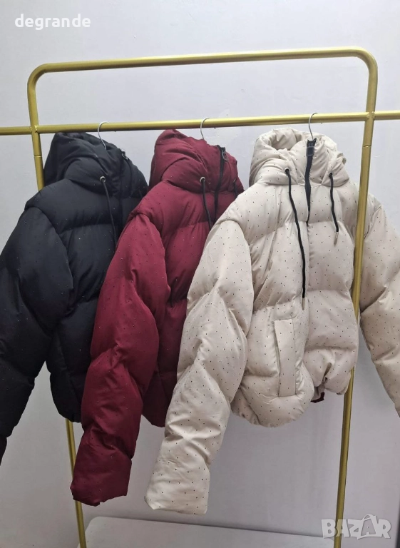 Дамско яке с блестящи камъчета, снимка 1