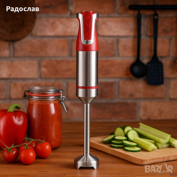 Ръчен пасатор Royalty Line RL-ESTM800, 800W с неръждаема стомана и регулатор на скоростта., снимка 1