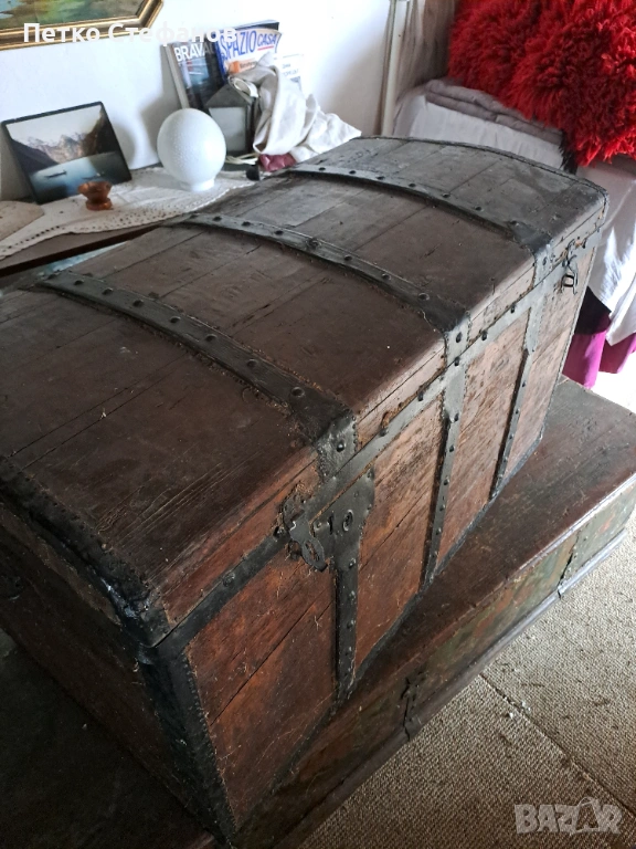 Стар дървен сандък, снимка 1