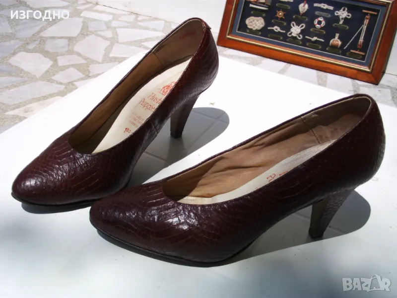 28 ЛЕВА* МНОГО АМА МНОГО ЗАПАЗЕНИ *ПОЧТИ НОВИ ОБУВКИ ОТ ЕСТЕСТВЕНА КОЖА ШАГРЕН, снимка 1