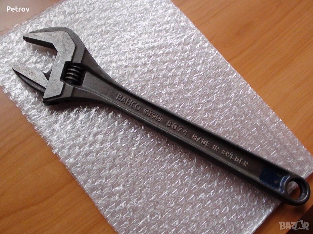 BAHCO ergo 8074 - MADE IN SWEDEN - 375 mm-15" - ORIGINAL BAHCO - ПРОФЕСИОНАЛЕН Раздвижен Ключ !!!!!!, снимка 1