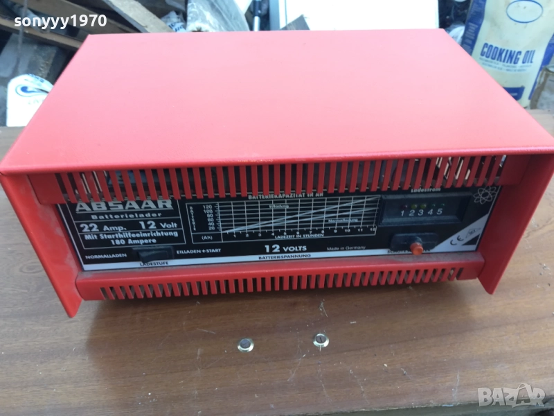 ABSAAR 22AMP=12V ГОЛЯМО ЗАРЯДНО ОТ ГЕРМАНИЯ 2310251700, снимка 1