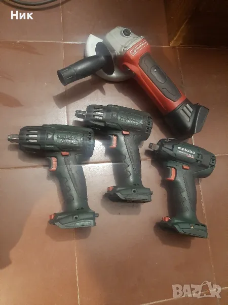 Безчеткови гайковерти Метабо и ъглошлайф, снимка 1