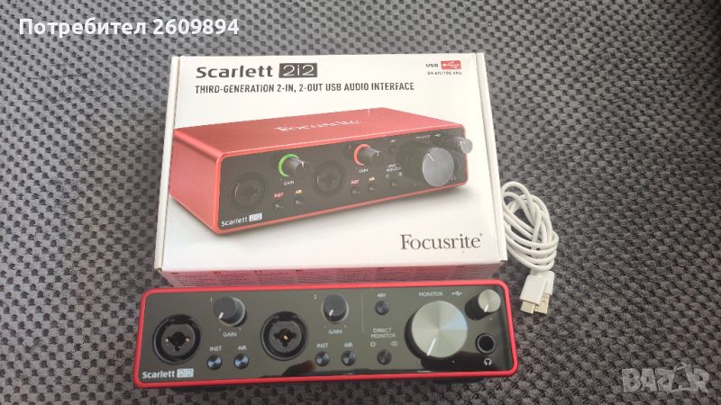 Focusrite Scarlett 2i2 audio interface / аудио интерфейс, снимка 1