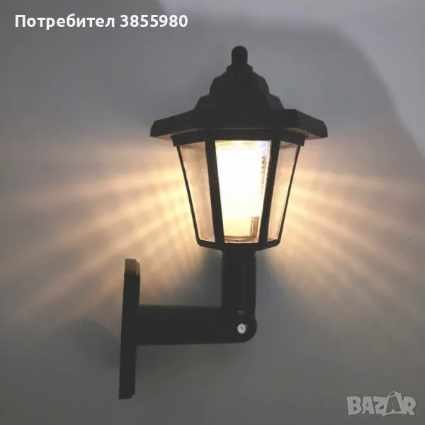 LED соларна стенна лампа, снимка 1