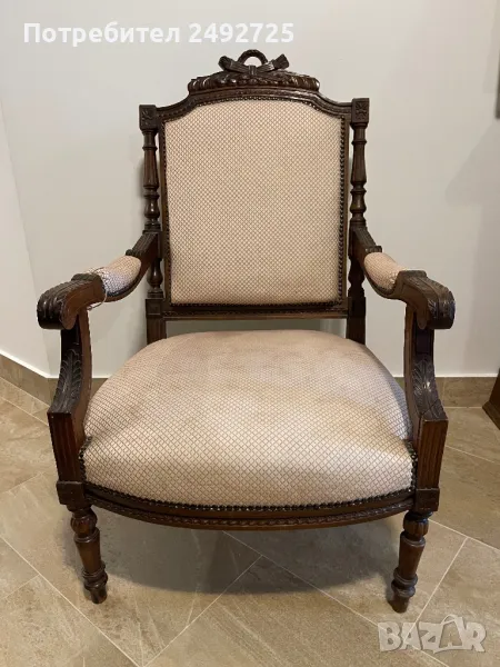 Кресло барок, масив дърво, 2 бр, снимка 1