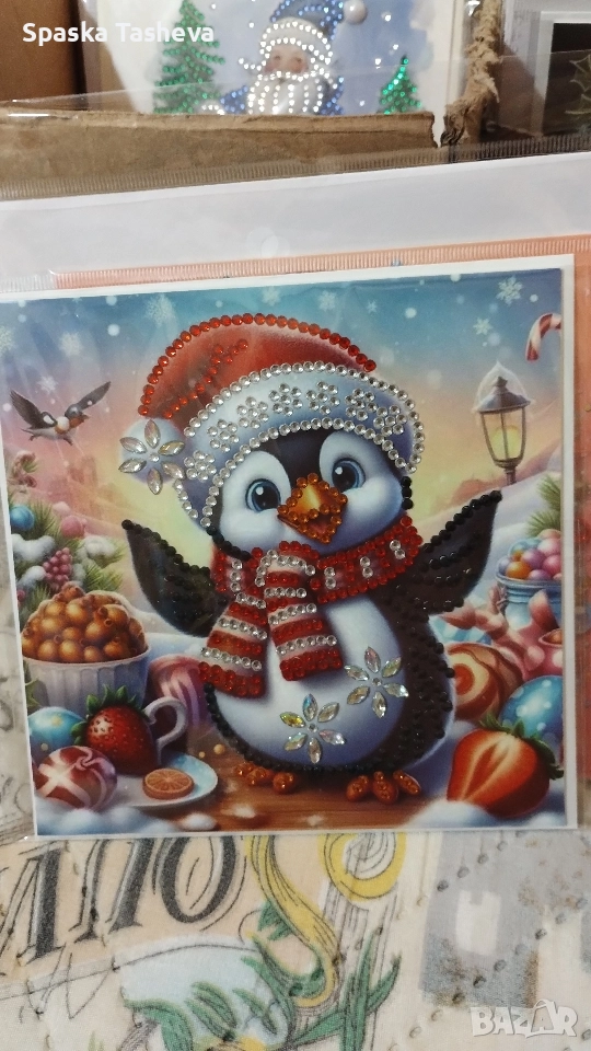 Коледни диамантени картички , снимка 1
