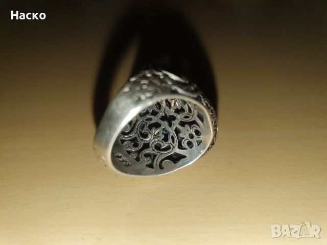 Османски военен Сребърен пръстен 925, снимка 8 - Антикварни и старинни предмети - 45845524
