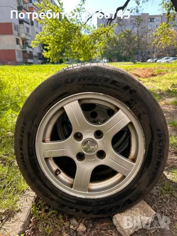 Лети джанти 15ц/ 7J / 4×114.3 /67.1 /5бр с гуми 195/75/15 Voyager дот 21г KIA HYUNDAI , снимка 5 - Гуми и джанти - 50130775