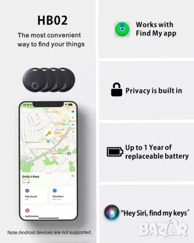 Reyke Smart Tag Pro, проследяващ куфар, съвместим с Apple , снимка 6 - Аксесоари за Apple - 48126130