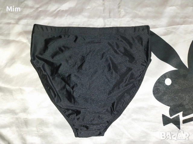 XL Луксозна, черна бикина от плътен еластичен сатен , снимка 6 - Бельо - 52113339