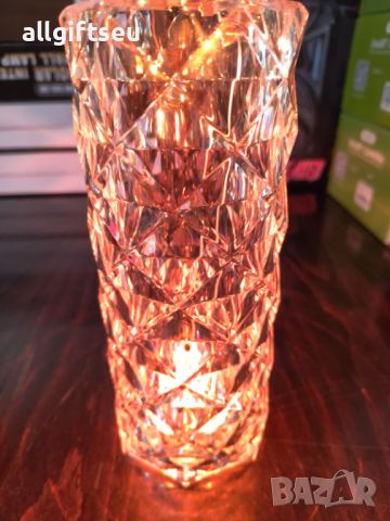 LED кристална настолна лампа