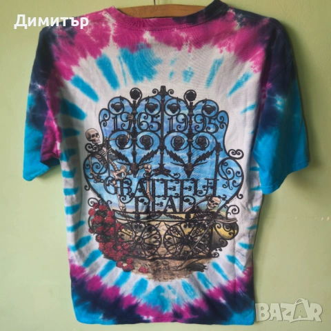 Оригинална тениска на Grateful Dead Bertha Rock music Tie Dye M/L 1995, снимка 11 - Тениски - 53391771