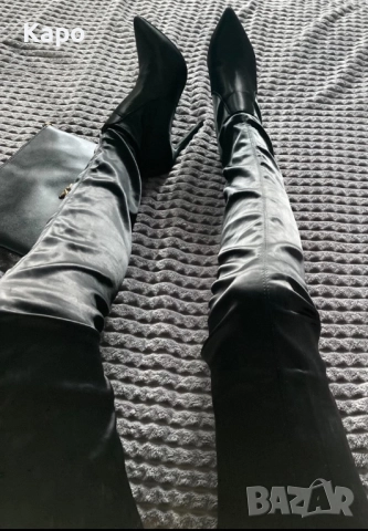 Дамски сатенени чизми