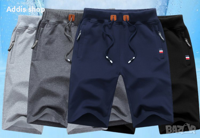 Мъжки къси панталони с шнур с еластична талия и джобове, 6цвята , снимка 2 - Къси панталони - 39223637