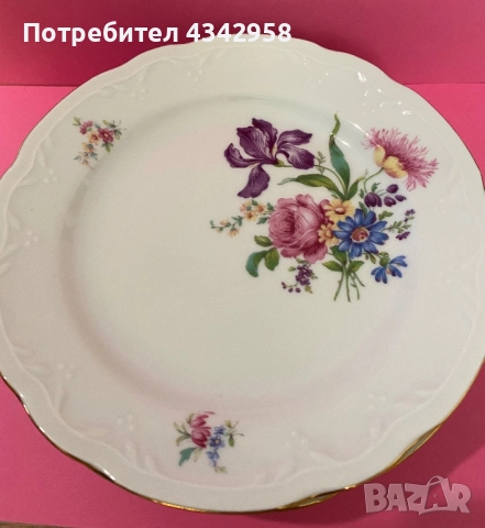 Kahla. Germany. 1960-те.Комплект от порцеланови чинии.