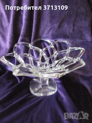 Уникат, Красива кристална фруктиера , ръчна изработка