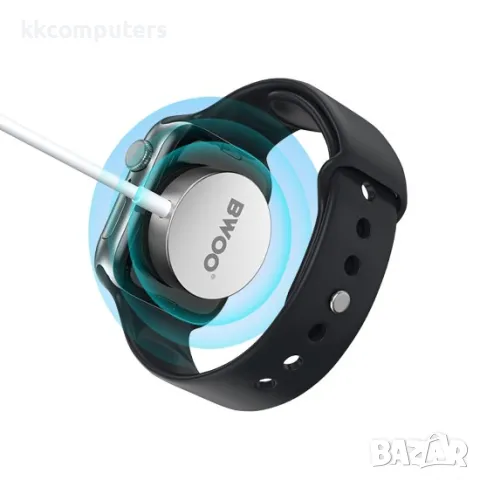 Безжично магнитно зарядно за Apple Watch BWOO 5W WL-18 с Type-C кабел, Бял, снимка 3 - Аксесоари за Apple - 50285885