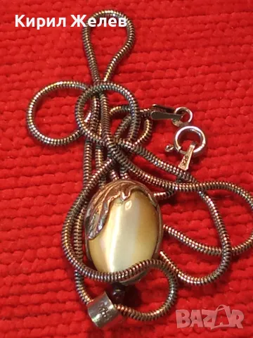 РАЗКОШЕН ФЛОРАЛЕН СКЪПОЦЕНЕН СРЕБЪРЕН МЕДАЛЬОН с ЛУНЕН КАМЪК и СРЕБЪРНА ВЕРИЖКА СРЕБРО 925 49711, снимка 10 - Колиета, медальони, синджири - 50061253