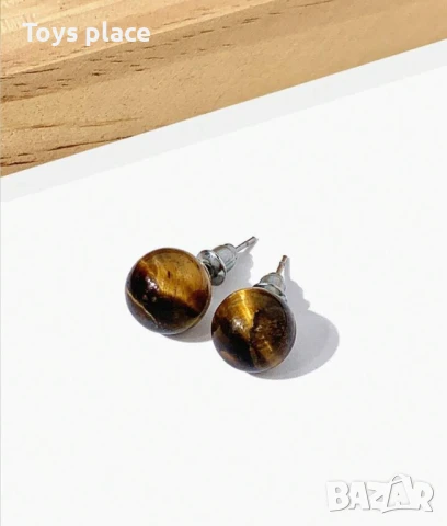 Красиви обеци с естествени камъни , снимка 6 - Обеци - 50971811