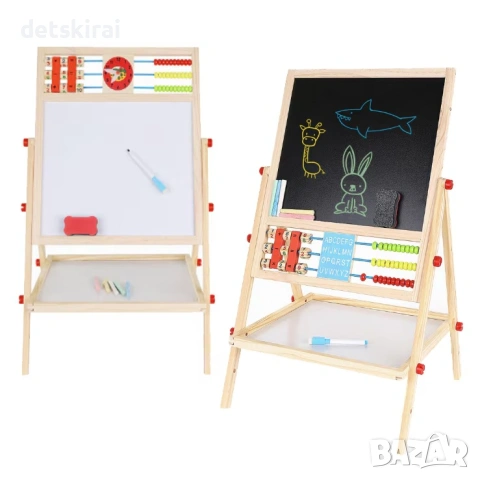 Дървена магнитна дъска с буквите на българската азбука - 66 см., снимка 2 - Рисуване и оцветяване - 53832646