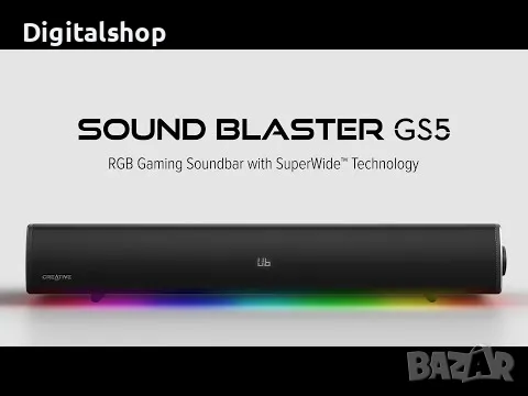 Creative Sound Blaster GS5 Технология SuperWide™ 60W, Черен, RGB, снимка 3 - Аудиосистеми - 49466103