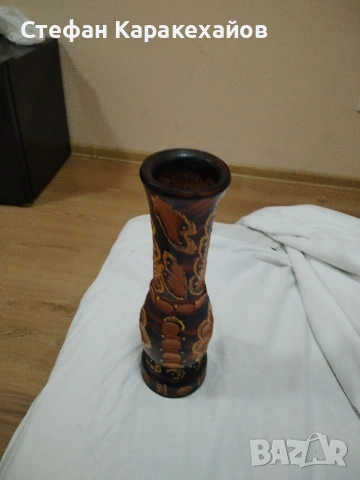Ваза, дърворезба , снимка 4 - Декорация за дома - 53576639