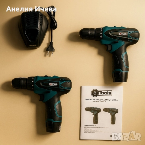 Акомулаторен винтоверт и ударна бормашина IF TOOLS в куфар , снимка 3 - Винтоверти - 51811464