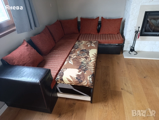 Ъглов диван с ракла и функция сън , снимка 12 - Дивани и мека мебел - 52392035