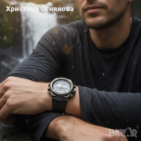 Спортен аналогово-дигитален мъжки часовник с подсветка, аларма и водоустойчив корпус, снимка 3 - Мъжки - 52978801